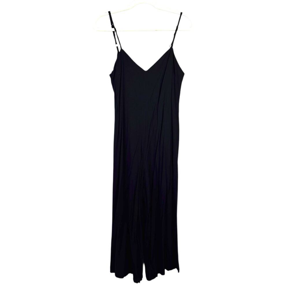HANNAH LAVERY Lake Jumpsuit Black Flowy US Size 4 Neutral Minimalist Wide Leg